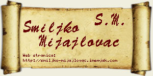 Smiljko Mijajlovac vizit kartica